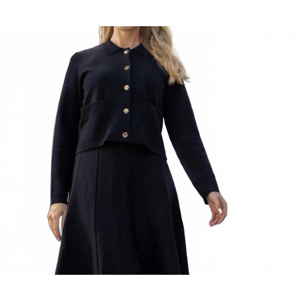 NEW ESTEEM COUTURE aurora knit jacket in black